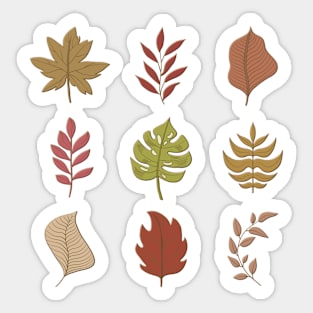 Little Leaves, Autumnal Sticker